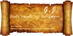 Gyöngyösi Julianna névjegykártya