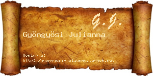 Gyöngyösi Julianna névjegykártya